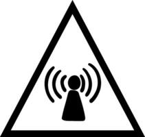 Non-ionizing radiation sign vector