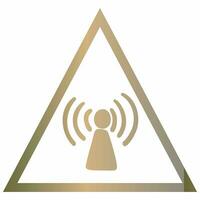 Sign of non-ionizing radiation gradient. photo