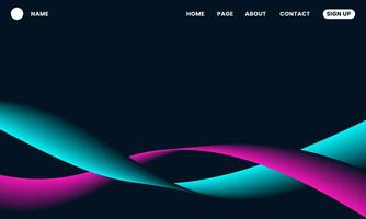 Modern wave abstract background in bright purple and blue colors. Very suitable for landing pages, banners, wallpapers, greetings, social media, and others. vector