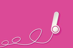 paper headphones sign vector