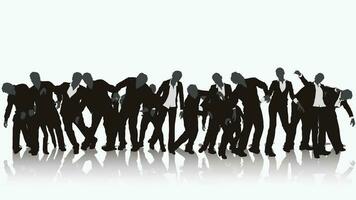 zombie silhouette crowd vector