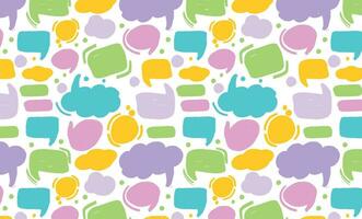 Pattern of speech bubbles in comic style vector