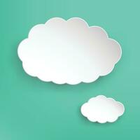 papel plano nube vector