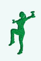 sport woman grass vector