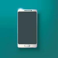 white shiny smartphone vector