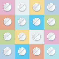 pills on different backdrop vector