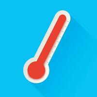 thermometer on blue vector