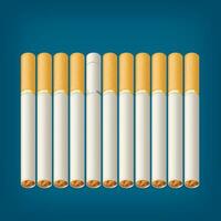 smoking cigarettes alot vector