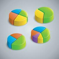 round diagram set vector