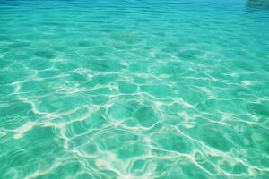 AI generated The blue sea view shining bright and transparent in summer. generative ai. photo