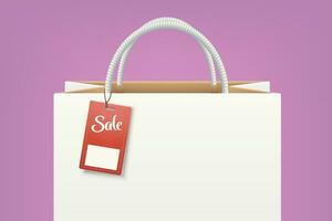 white sale bag vector