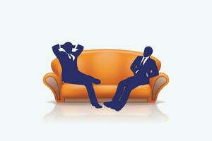 sofa sitting men vector