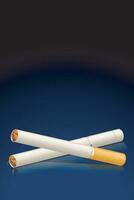 ouple cigarettes on dark vector
