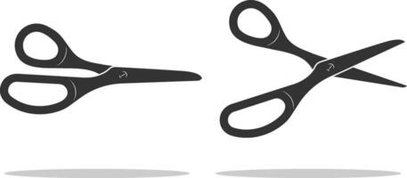 Scissors With Bat Vector Silhouette Illustration Royalty Free SVG