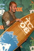 David Beckham in the press room after receiving an award at the Teen Choice Awards 2008 at the Universal Ampitheater at Universal Studios in Los Angeles CA August 3 2008 photo