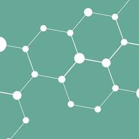 Chemical structure simple banner. Structure line abstract chemical, background pattern cell, vector illustration
