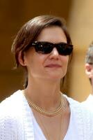 Katie Holmes at the Cameron Diaz Star on the Hollywood Walk of Fame Ceremony in front of the Egyptian Theater on June 22 2009 photo