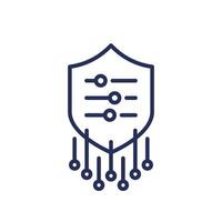 privacy settings line icon, vector