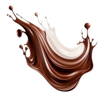 ai genererad stänk av smält choklad isolerat på transparent bakgrund png