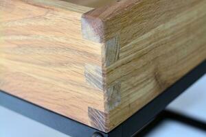 Wooden table surface. Natural wood furniture close view photo