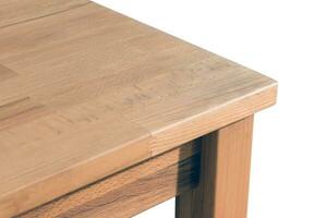 Wooden table surface. Natural wood furniture close view photo