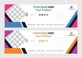 Email Signature Design Templet Vector