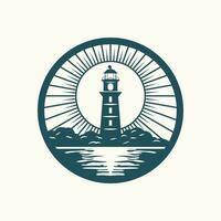 Navigate toward brilliance with our vector circle logo icon of a lighthouse. Symbolizing guidance and strength, it adds a beacon of distinction to your brand.