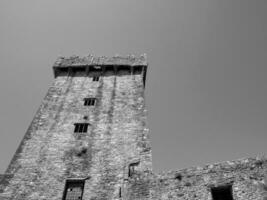 Old celtic castle tower, Blarney castle in Ireland, old ancient celtic fortress photo