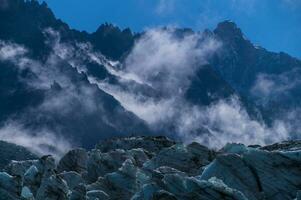 glaciar de argentiere, chamonix, alta Saboya, Francia foto