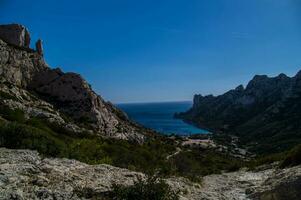 national park calanques marseille in bouche du rhone photo