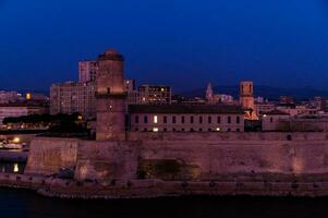 city night marseille in bouche du rhone photo