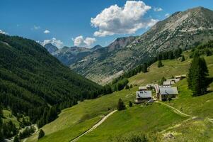 vallee of cristillan ceillac in qeyras in france photo