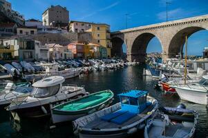 small fishing boat marseille in bouche du rhone photo