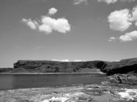 Cliffs and Atlantic ocean, rocks and laguna, beauty in nature. Summer vacation trip background photo