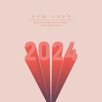 New year 2024 text typography design element vector