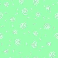 Seamless pattern of abstract cute playful curls on a green background. vector