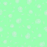 Seamless pattern of abstract cute playful curls on a green background. vector