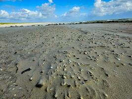 impresiones de el interminable playa a el del Norte mar en blavand Dinamarca foto