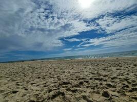 Impressions of the endless beach at the northern sea in Blavand Denmark photo