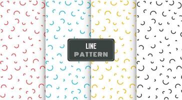 memphis line pattern vector