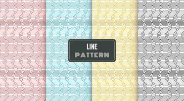 line circle wave traditional pattern vector