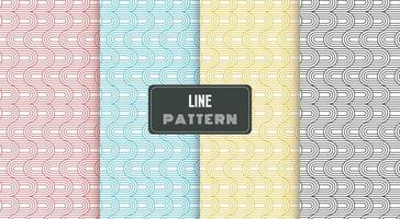 line circle wave traditional pattern vector