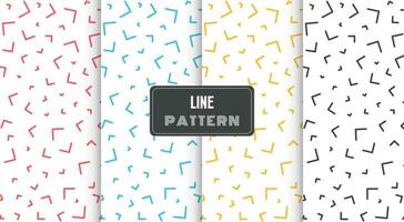 memphis line pattern vector