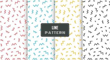 memphis line pattern vector