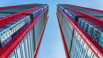 Downtown City Building Image with Urban Skyline and Modern Architecture photo