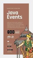 Surakarta Central Java design layout idea for social media or event background vector