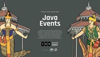 Indonesia Surakarta Central Java design layout idea for social media or event background vector
