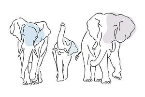 World Animal Welfare Day October 4 .African Bush Elephants vector