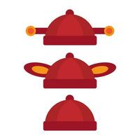 Flat illustration of symbols and chinese new year vector