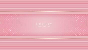 Luxurious pink background with sparkling gold and glitter. modern elegant abstract background vector